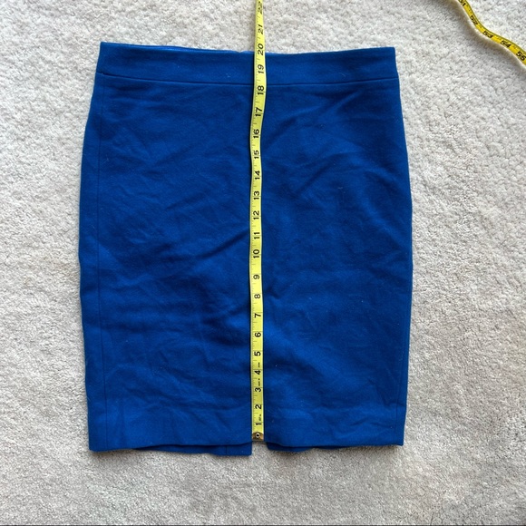 J. Crew Royal Blue Felt Pencil Skirt - Picture 8 of 11
